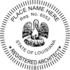 Louisiana Registered Architect Seal